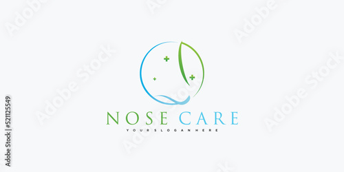 Ilustration logo nose care icon illustration design template Premium Vector