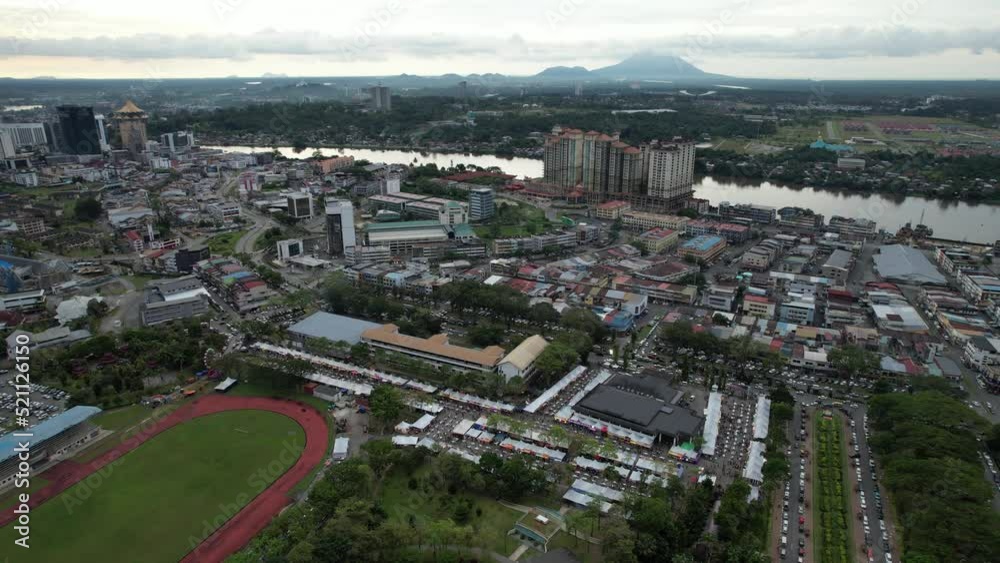 Kuching, Malaysia - August 1, 2022: The Annual Kuching Festival Street Fair