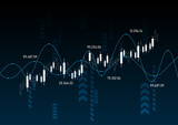 investment chart business graph display background