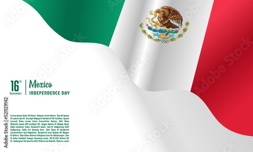 Mexico Independence Day Vector Illustration, greeting card background