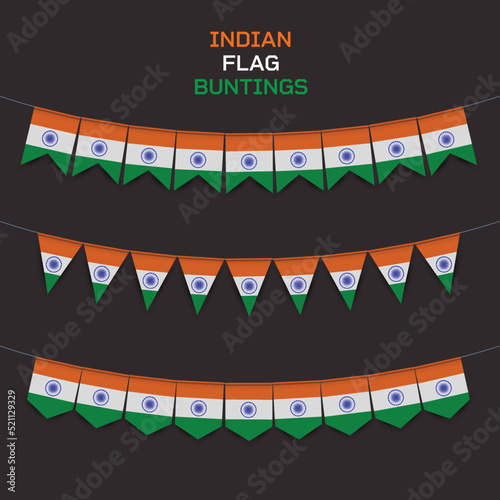 Indian independence day, indian flag buntings