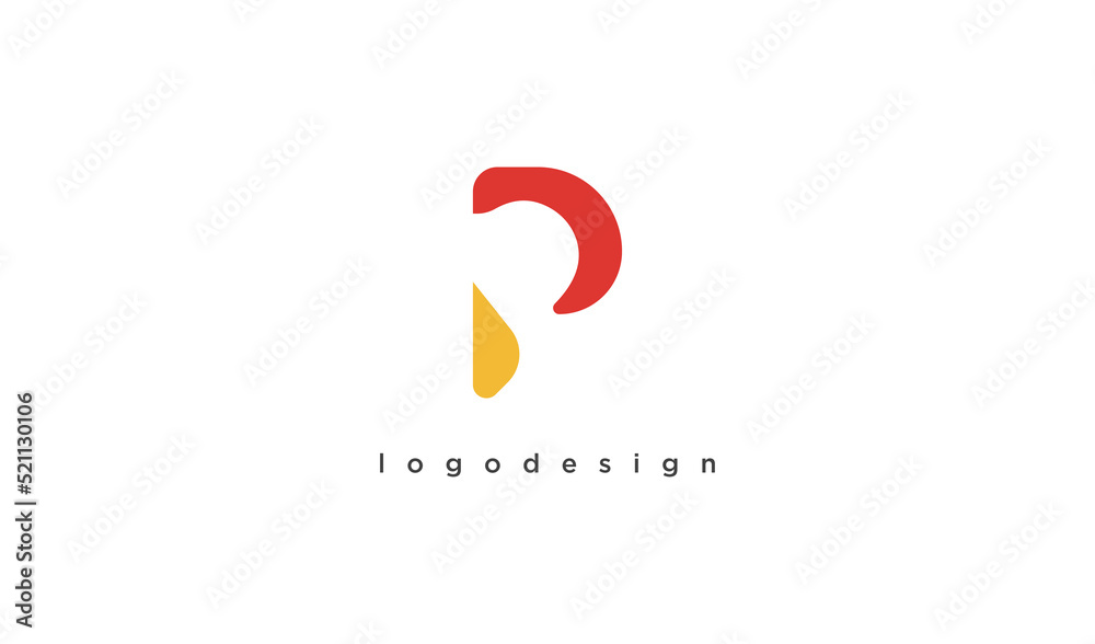 Abstract Initial Letter P Logo. Flat Vector Logo Design Template Element. Abstract Initial Letter P Logo. Flat Vector Logo Design Template Element.