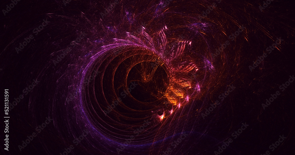 Obraz premium 3D rendering abstract multicolor fractal light background