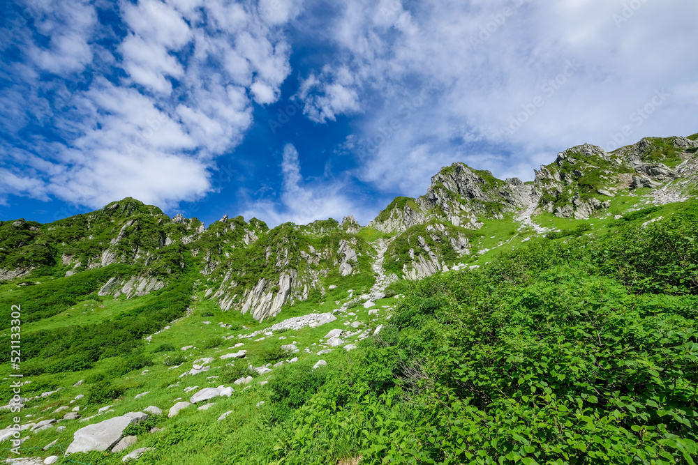 Obraz premium 長野県中央アルプス木曽駒ヶ岳からの景色