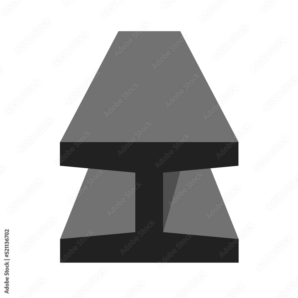 H iron beam icon vector illustration isolated on white background H iron beam icon vector illustration isolated on white background