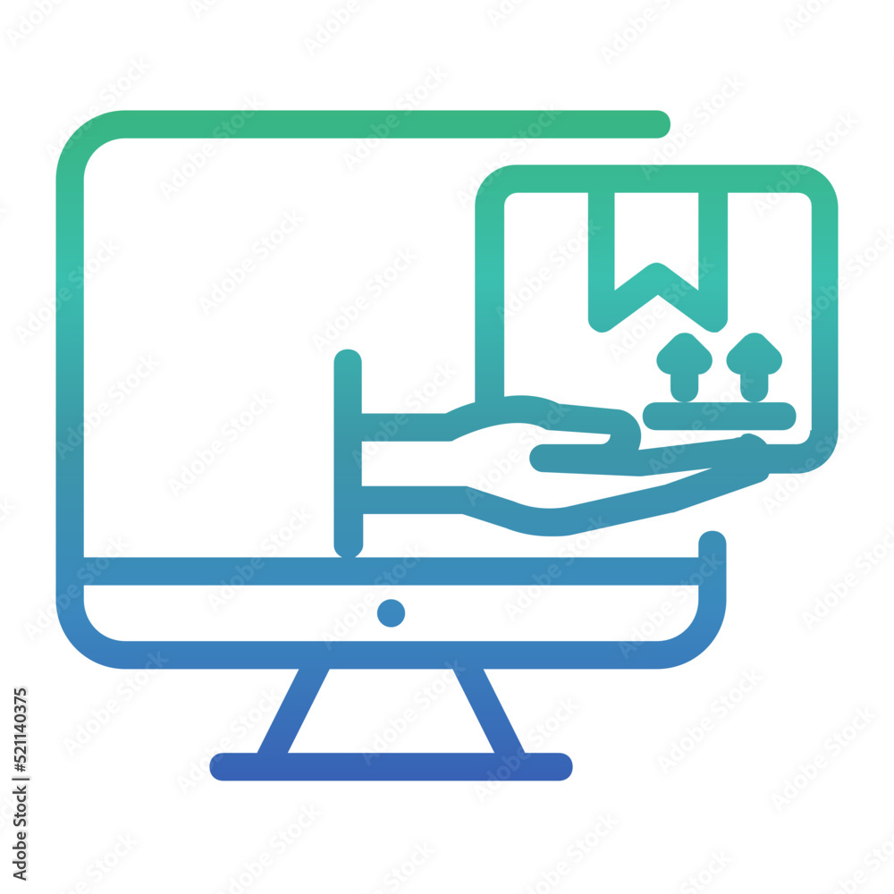 Online service , Online Delivery Service gradient icon. Online service , Online Delivery Service gradient icon.