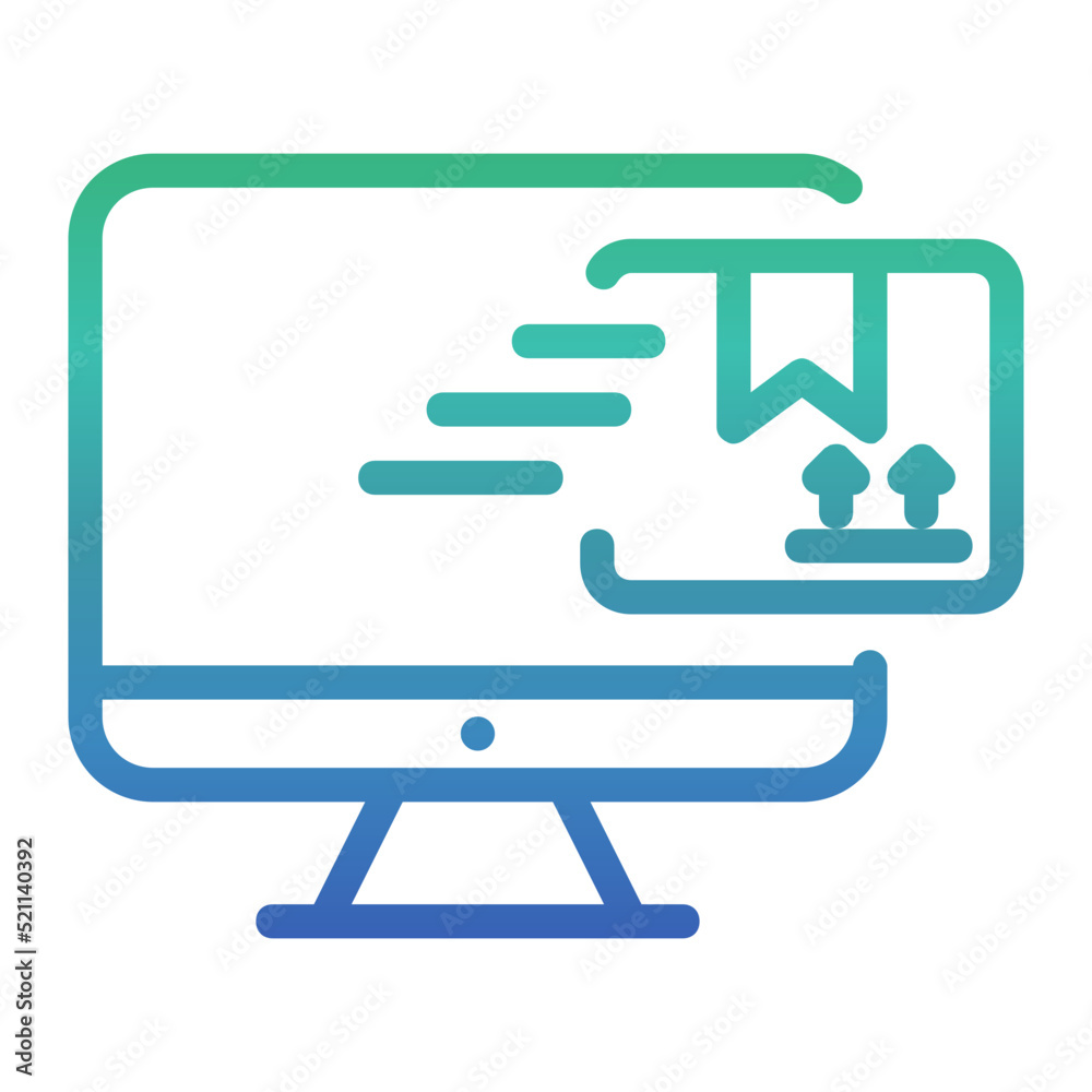 Online service , Online Delivery Service gradient icon. Online service , Online Delivery Service gradient icon.
