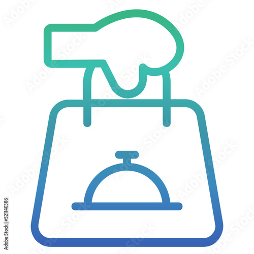 Food delivery , Online Delivery Service gradient icon.