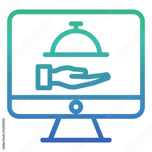 Food delivery , Online Delivery Service gradient icon.