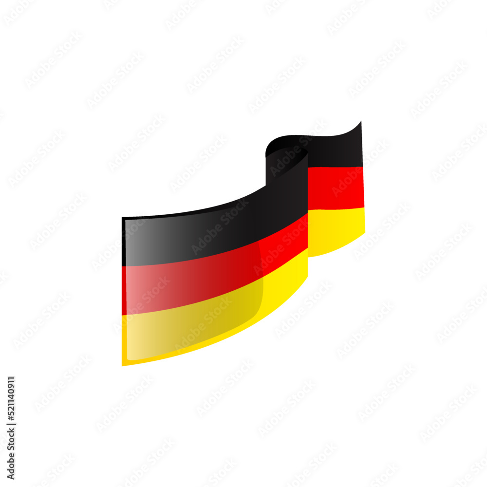 Wavy flag germany vector isolated clipart