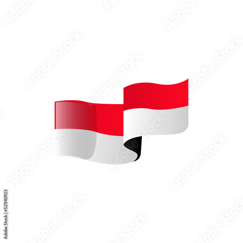 Free Download Wavy flag indonesia illustration vector design isolated - GFXLoad