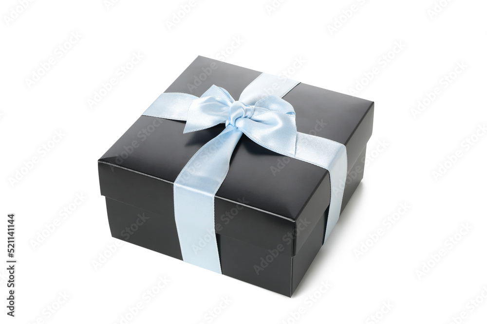 Fototapeta premium Gift box with bow isolated on white background