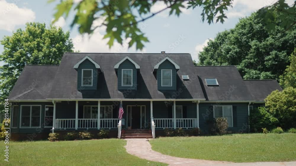 Traditional North American USA farm house style for off grid rural countryside lifestyle Traditional North American USA farm house style for off grid rural countryside lifestyle