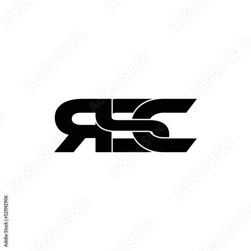 RSC letter monogram logo design vector photo