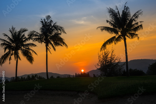 View of sunset in Thailand © gumbao