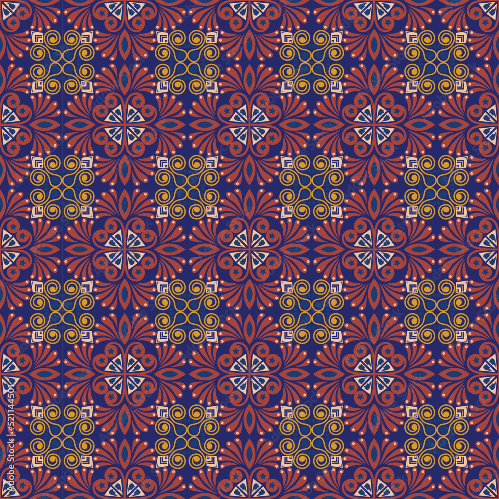 Garden Nature Seamless Pattern Floral Background Damask Aboriginal Ornament Art Garden Nature Seamless Pattern Floral Background Damask Aboriginal Ornament Art
