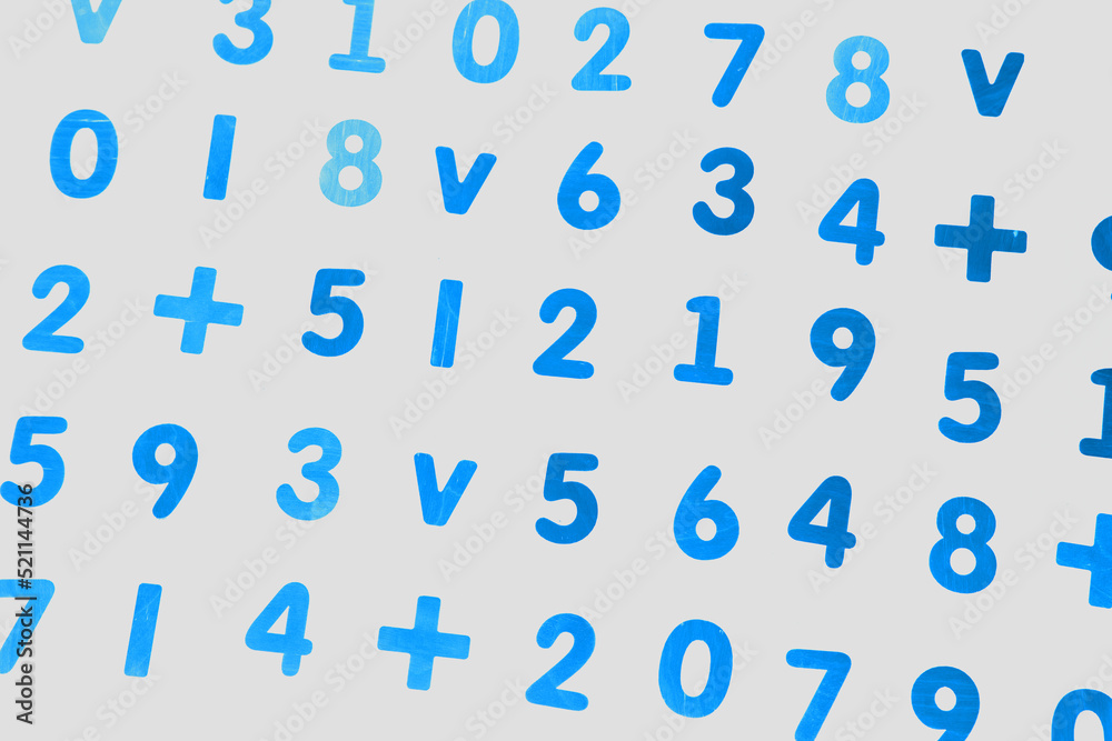 Background or texture of numbers. Finance data concept. Mathematic. Seamless pattern with numbers. Finance concept. 