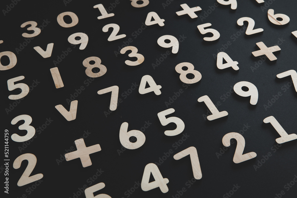 Background or texture of numbers. Finance data concept. Mathematic. Seamless pattern with numbers. Finance concept. 