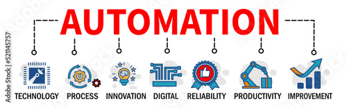 Automation. Automation and innovation vector illustration concept with icons