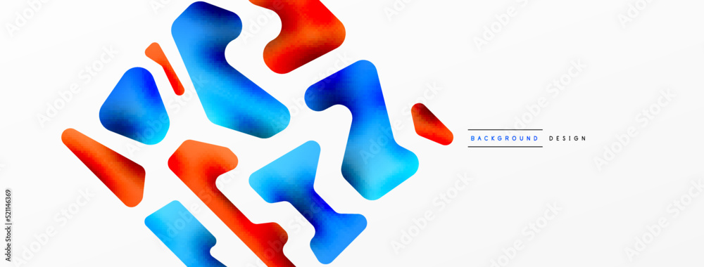 Colorful bright abstract shapes composition. Digital web futuristic template for wallpaper, banner, background, card, book Illustration, landing page Colorful bright abstract shapes composition. Digital web futuristic template for wallpaper, banner, background, card, book Illustration, landing page