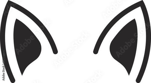 Dog corgi ear icon. vector illustration. photo