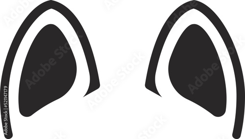 Dog Shiba ear icon. vector illustration.