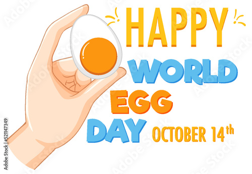 World Egg Day October 14 Banner Design