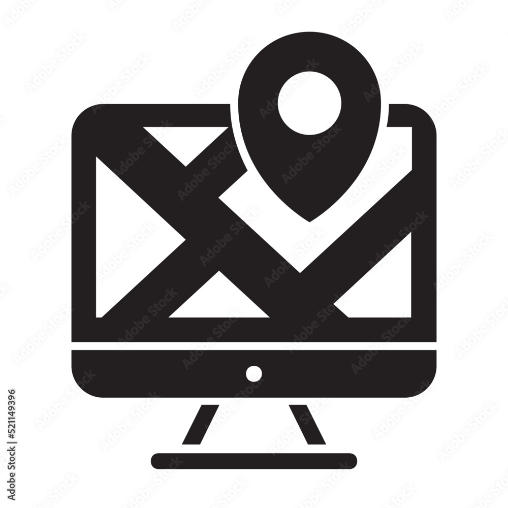 Location , Online Delivery Service solid icon. Location , Online Delivery Service solid icon.