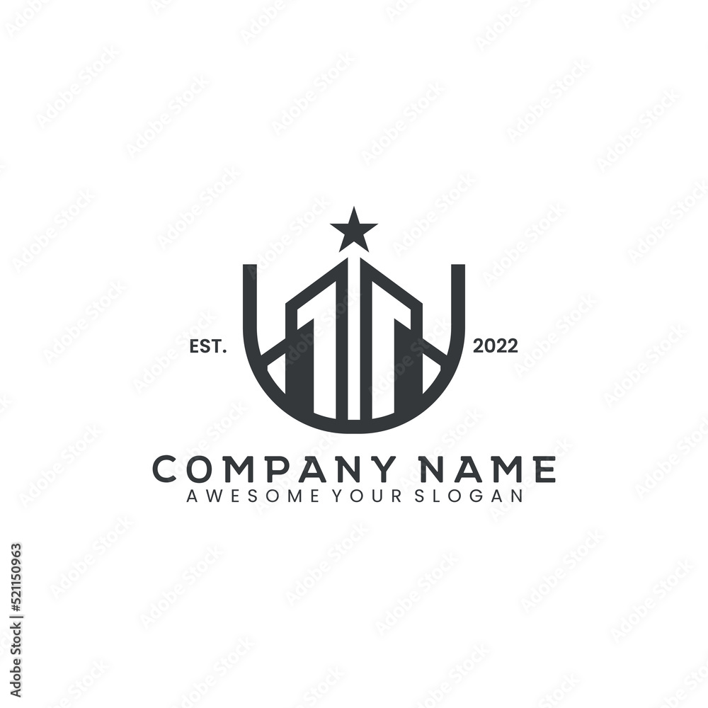 building vintage logo template