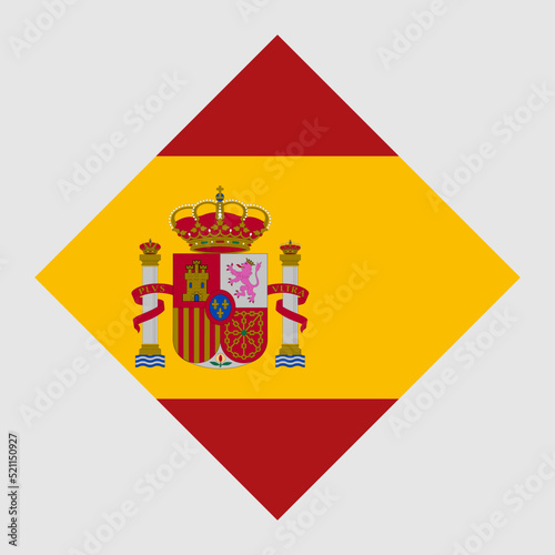 Spain flag, official colors. Vector illustration.