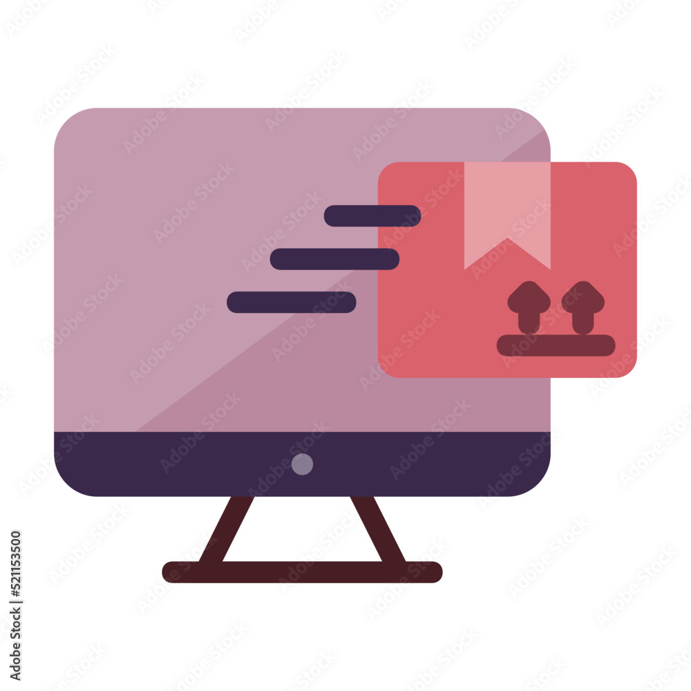 Fototapeta premium Online service , Online Delivery Service flat icon.