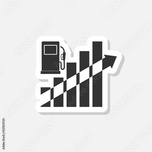 High oil price icon logo sticker