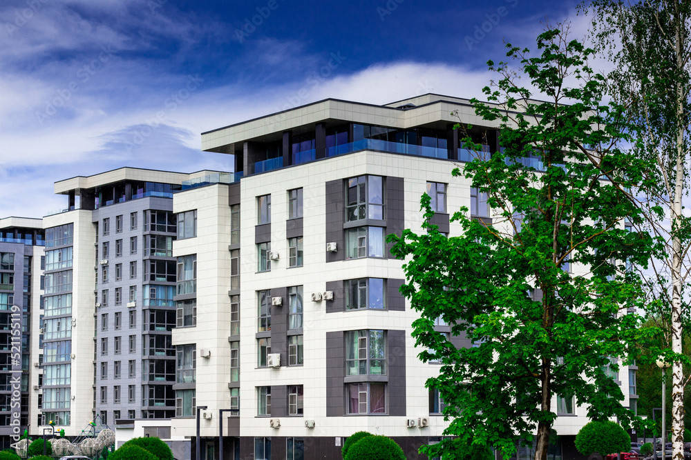 Modern architectural urban building of a small town. Modern architectural urban building of a small town.