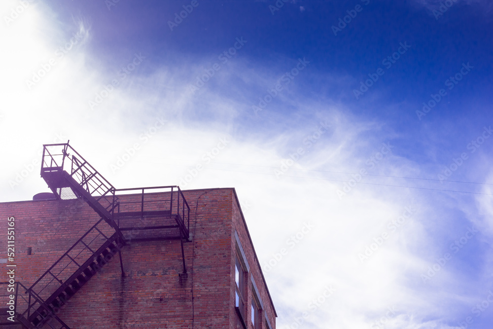 Obraz premium Modern architectural urban building of a small town.