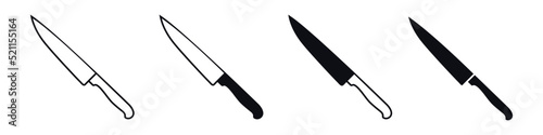 Knife icon vector set. hike illustration sign collection. ammunition symbol. hunting logo.