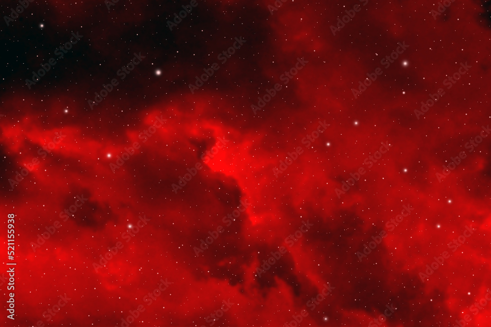 Red galaxy space background. Starry night sky. Photo can be used