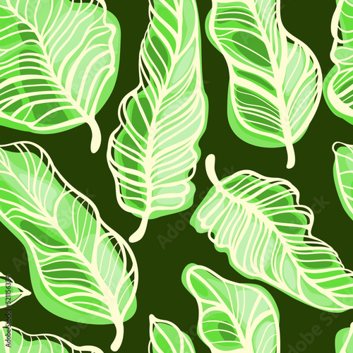 seamless pattern with leaves