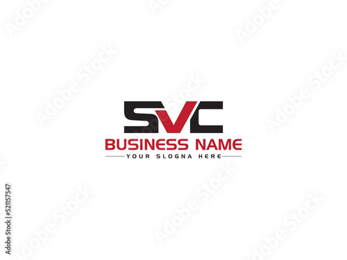 Abstract SVC Logo Letter Design, Colorful SV s v c Logo Icon Vector Image And Three Letter Design For Your All Business photo