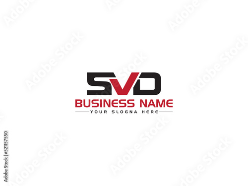 Abstract SVD Logo Letter Design, Colorful SV s v d Logo Icon Vector Image And Three Letter Design For Your All Business photo