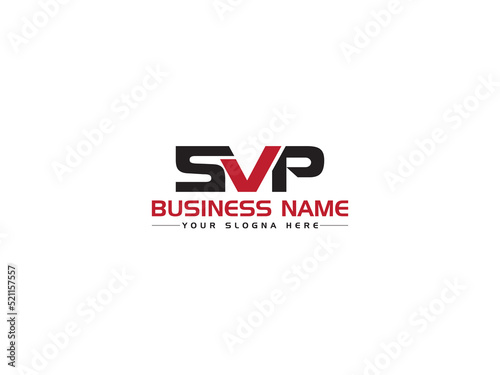 Abstract SVP Logo Letter Design, Colorful SV s v p Logo Icon Vector Image And Three Letter Design For Your All Business photo