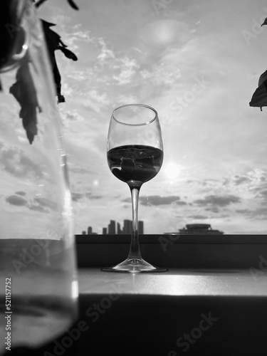 Glass of wine / Вино и закат (ByKate)