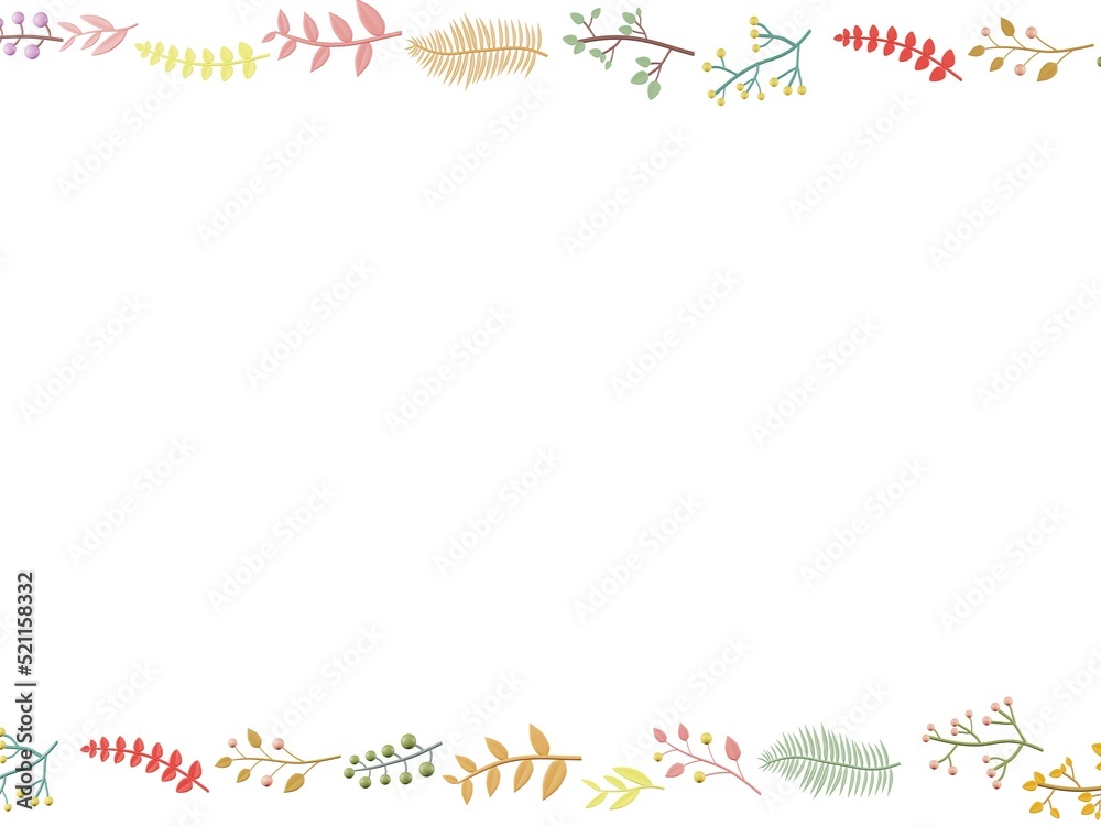 Obraz premium 葉っぱ フレーム