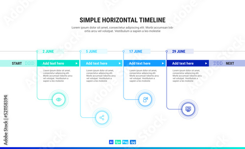 Simole Horizintal Timeline