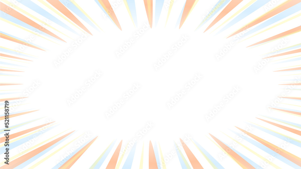Comic Styled Speed Lines, from center focus, Blue and Orange Comic Styled Speed Lines, from center focus, Blue and Orange