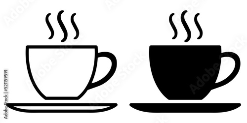 ofvs48 OutlineFilledVectorSign ofvs - coffee cup vector icon . isolated transparent . black outline and filled version . AI 10 / EPS 10 . g11357