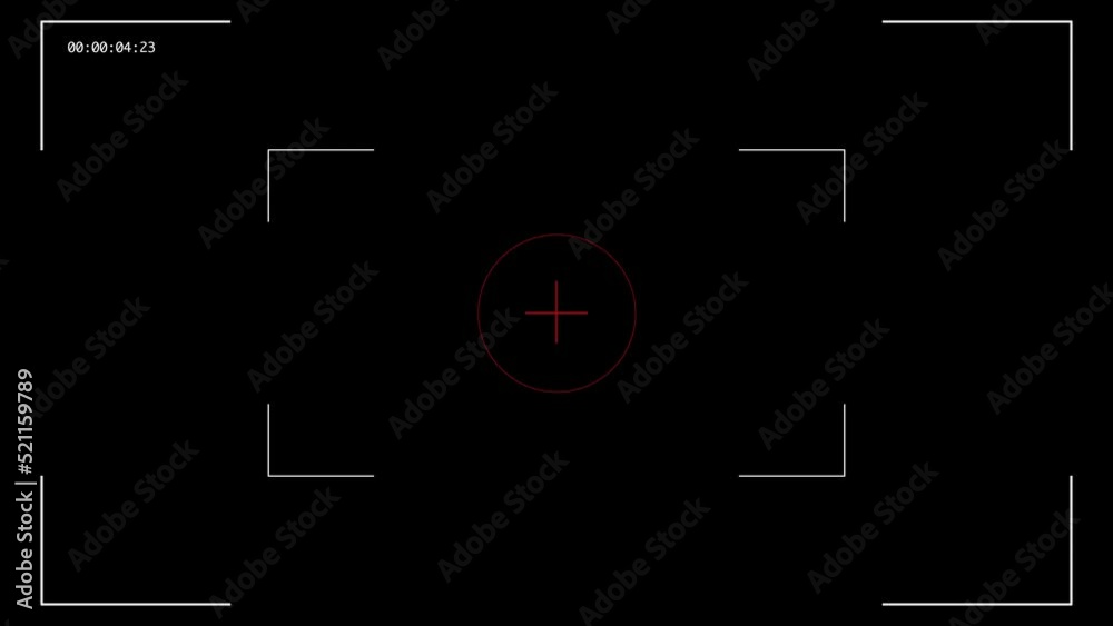 Camera recording screen overlay with alpha channel. Dslr camera frame