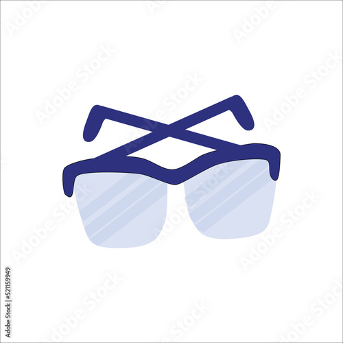 Glasses. Vector illustration isolated on white background.