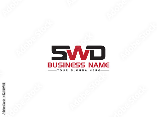 Monogram SWD Logo Letter, Creative SW s w d Logo Icon Vector Image Design For Your Any Type Of Business Or Brand photo