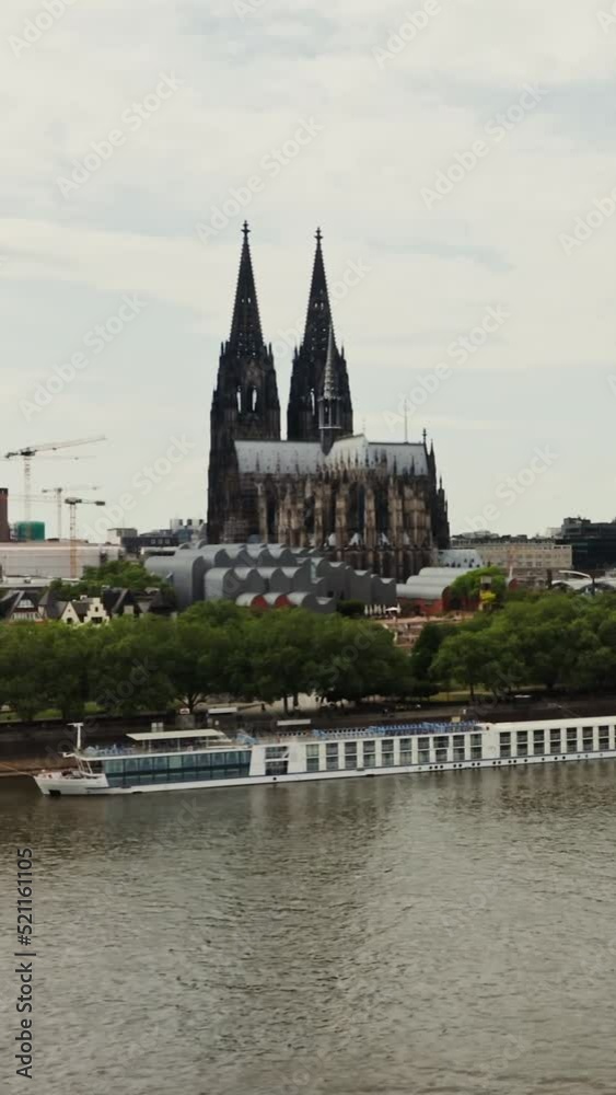 Cityscape of Cologne, Cathedral Church of Saint Peter in historic city center Cityscape of Cologne, Cathedral Church of Saint Peter in historic city center