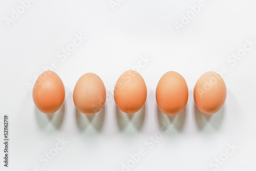 eggs on a white background